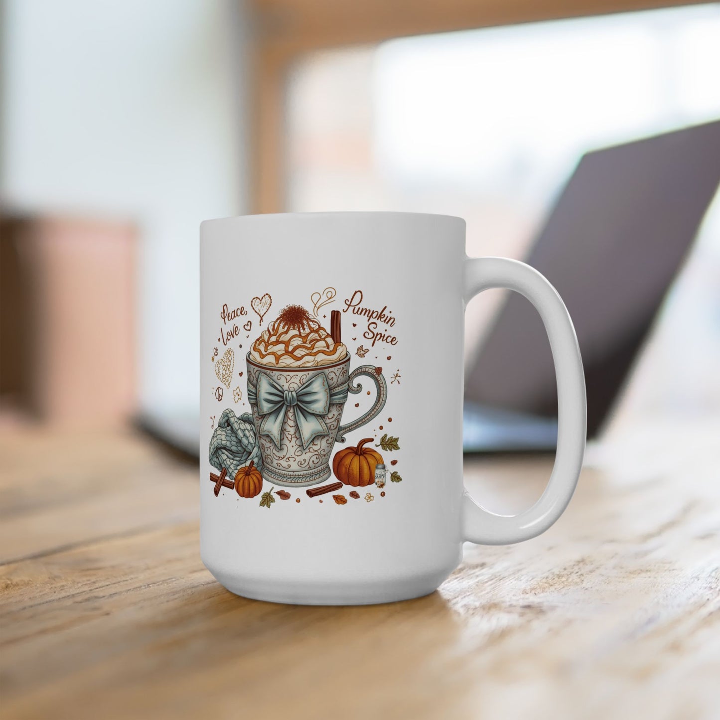 Peace, Love & Pumpkin Spice Cup | Mason Jar Mysteries Cup