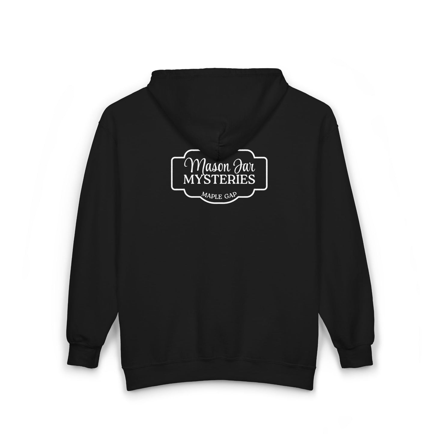 Honorary Mason Jar Maven Hoodie - Mason Jar Mysteries ets 2005 Maple Gap on the back