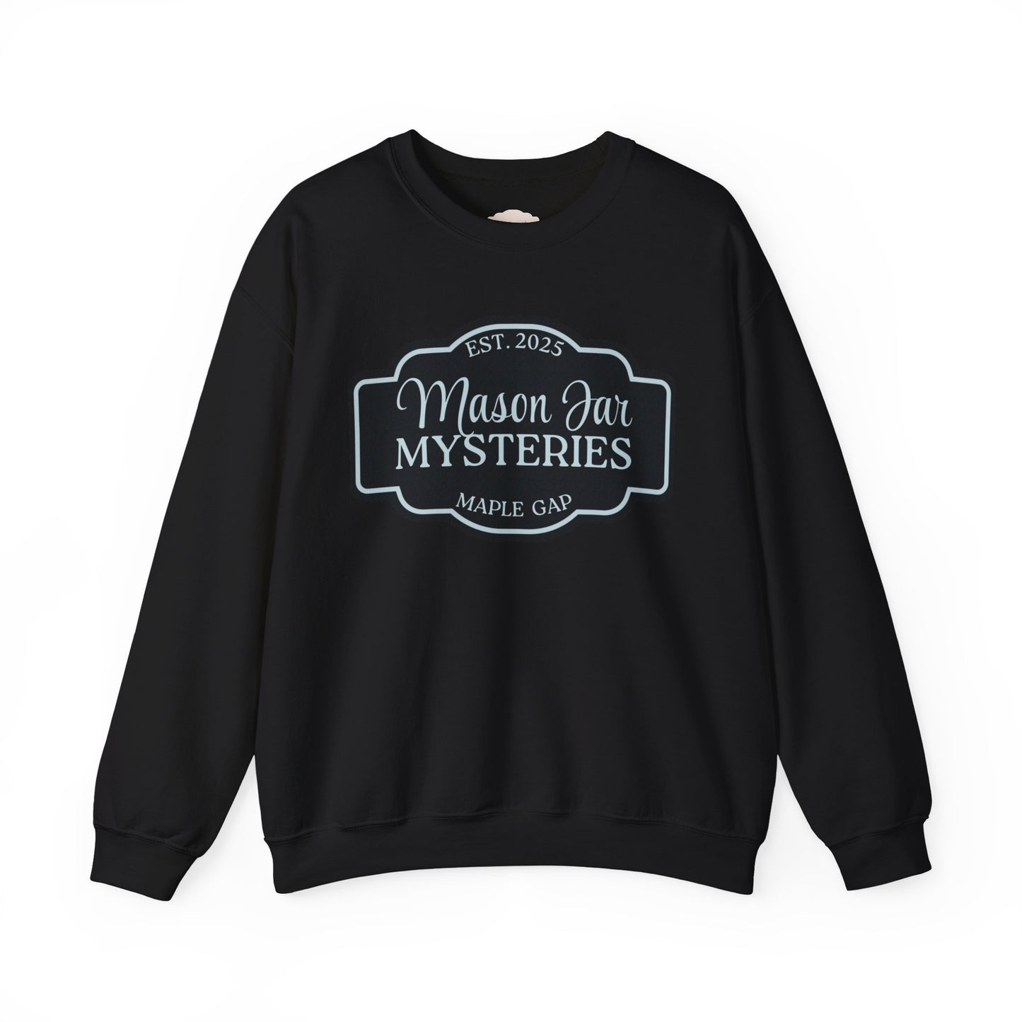 Mason Jar Mysteries Sweatshirt, Cozy Unisex Crewneck, Farmhouse Style, Gift for Friends, Casual Layering, Perfect for Fall
