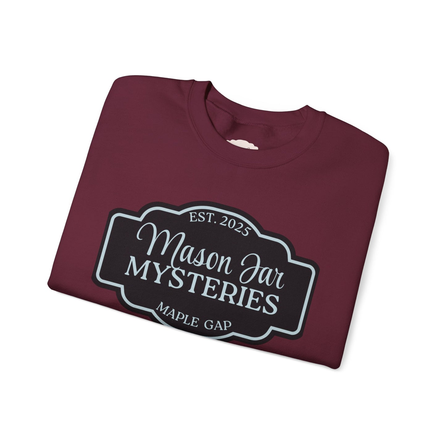 Mason Jar Mysteries Sweatshirt, Cozy Unisex Crewneck, Farmhouse Style, Gift for Friends, Casual Layering, Perfect for Fall