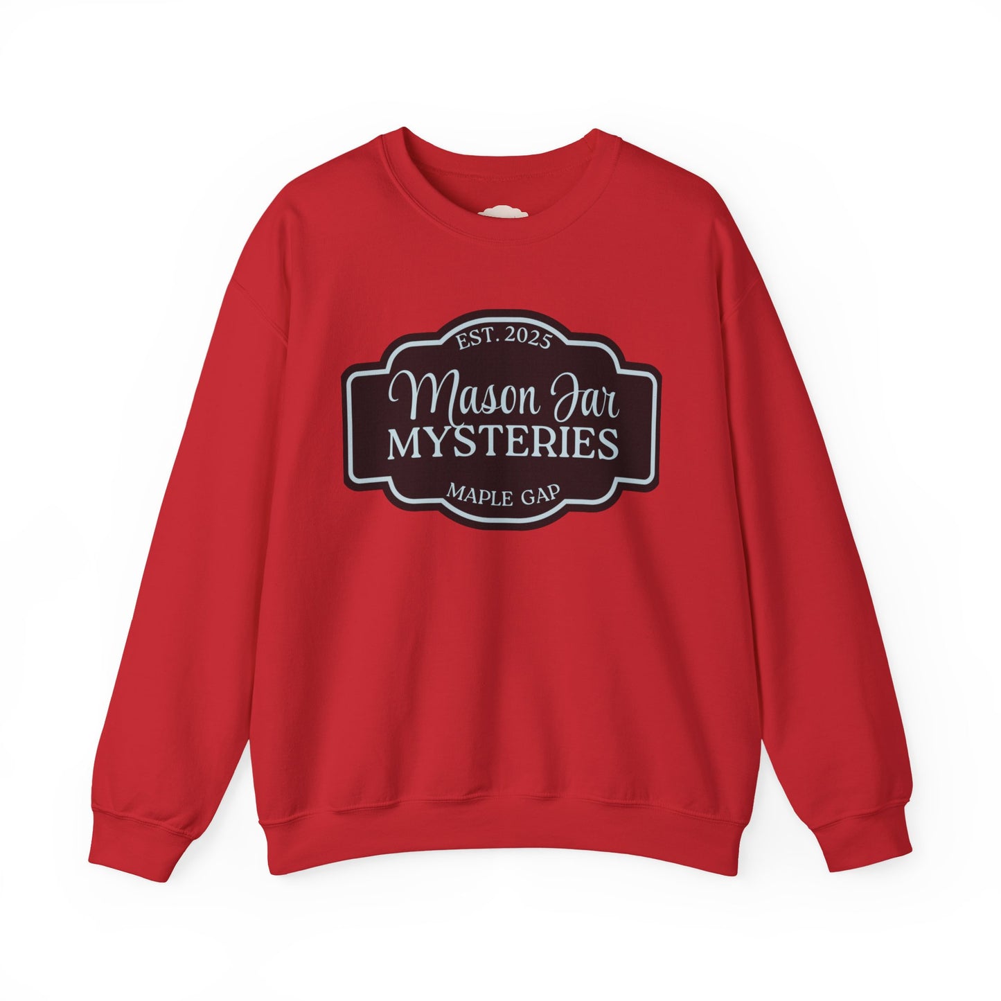 Mason Jar Mysteries Sweatshirt, Cozy Unisex Crewneck, Farmhouse Style, Gift for Friends, Casual Layering, Perfect for Fall
