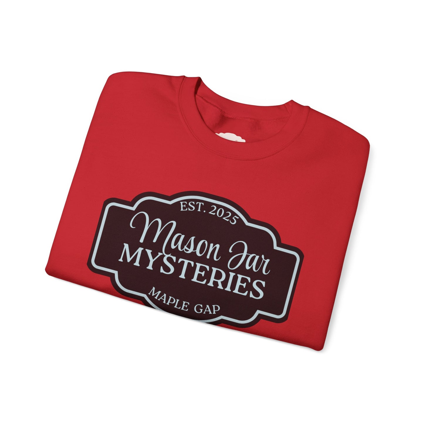 Mason Jar Mysteries Sweatshirt, Cozy Unisex Crewneck, Farmhouse Style, Gift for Friends, Casual Layering, Perfect for Fall