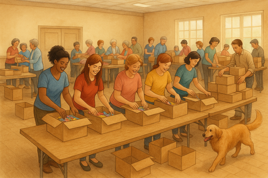 “Maple Gap Volunteers Assemble Care Packages for Missionary Children”