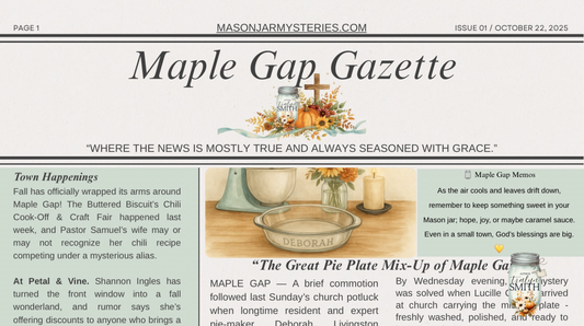 Maple Gap Gazette: Issue No. 1 — October 22, 2025