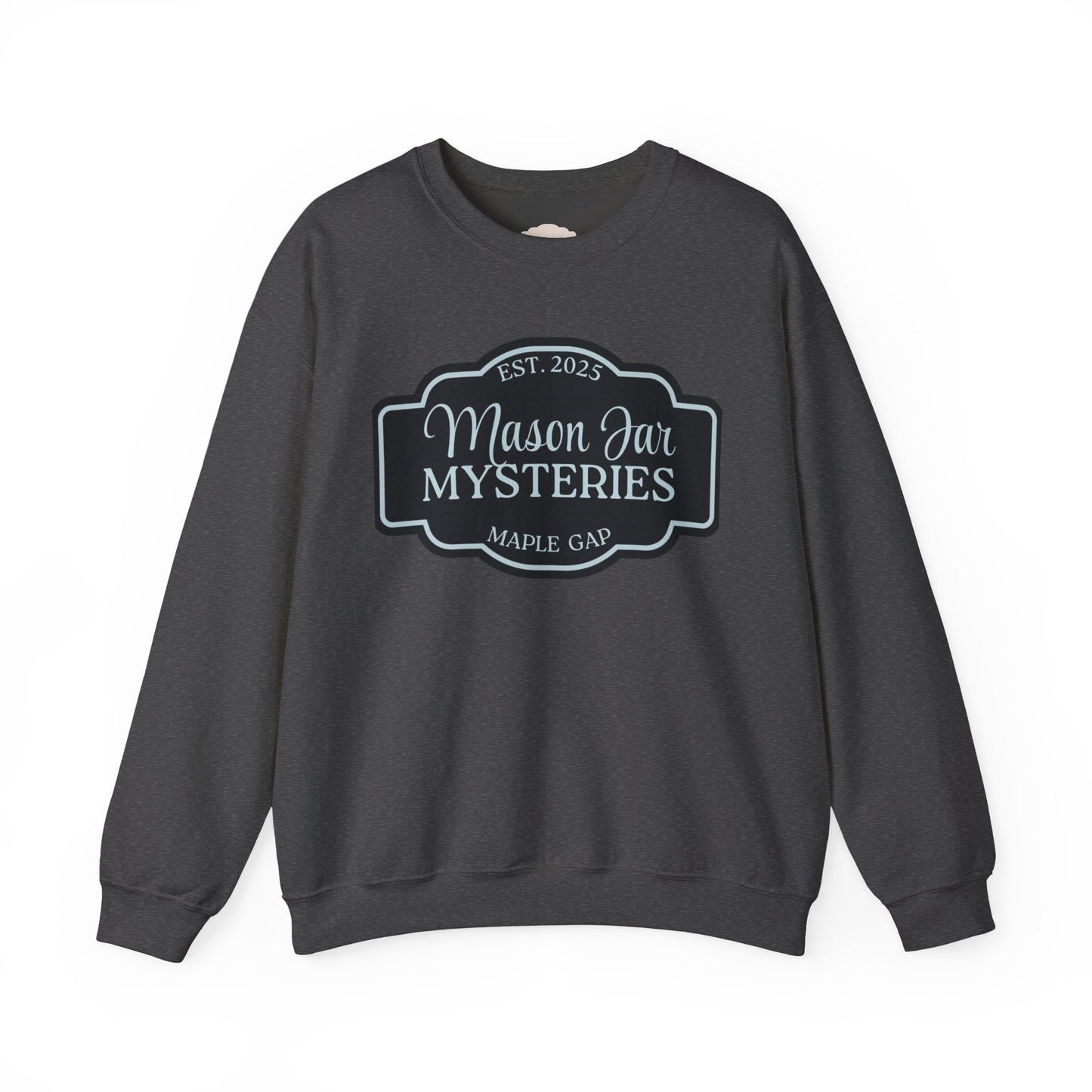 Mason Jar Mysteries  Sweatshirt, Cozy Unisex Crewneck, Farmhouse Style, Gift for Friends, Casual Layering, Perfect for Fall