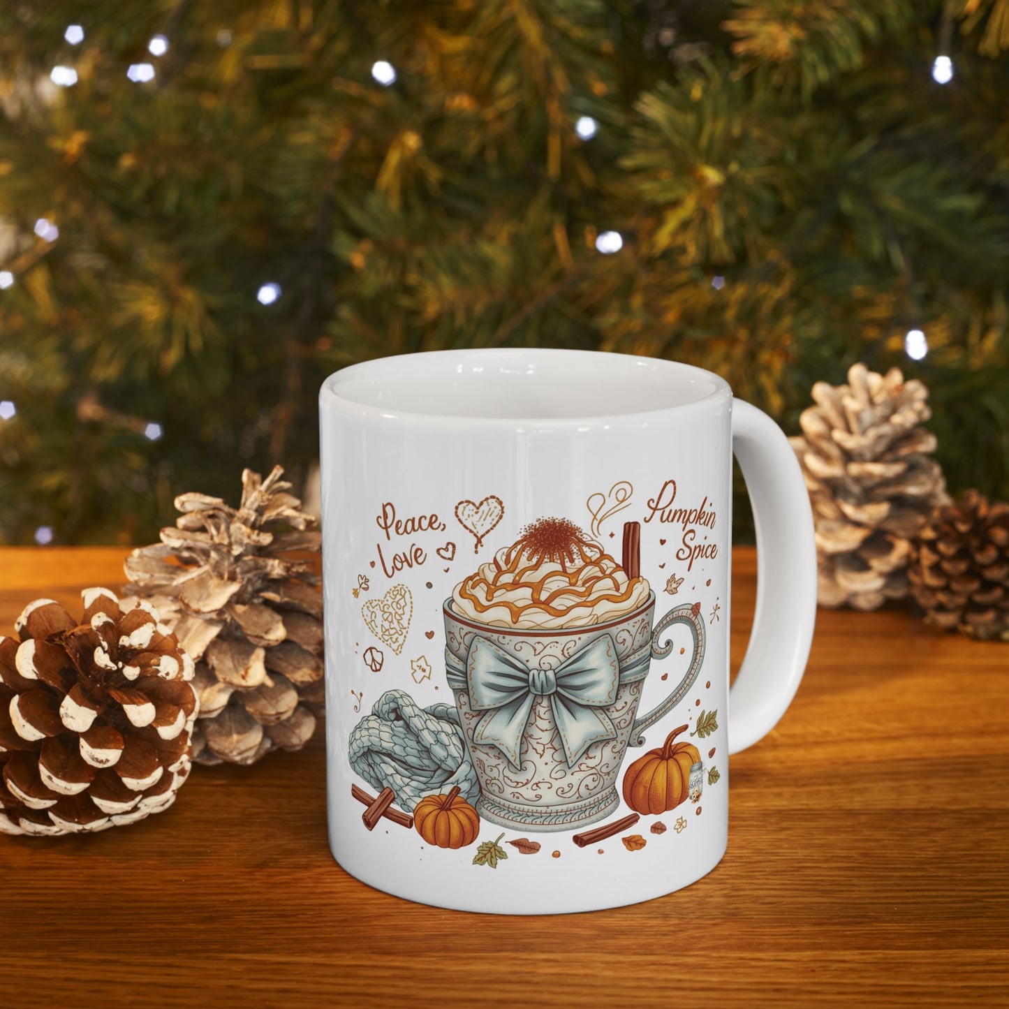 Peace, Love & Pumpkin Spice Cup | Mason Jar Mysteries Cup