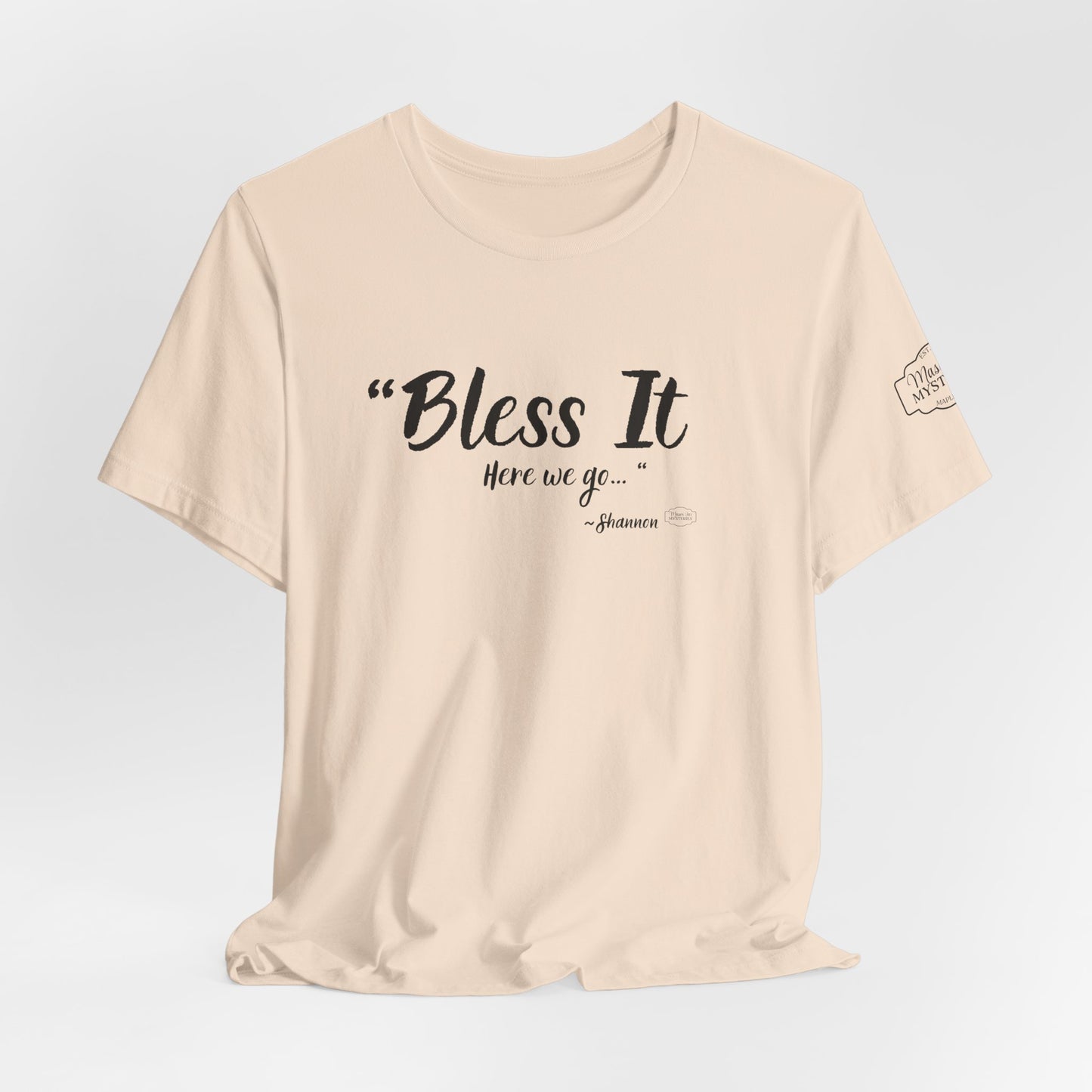 “Bless It” Mason Jar Mysteries T-Shirt | Funny Coffee Lover Tee | Southern Saying Graphic Shirt | Casual Comfort Tee in Multiple Colors