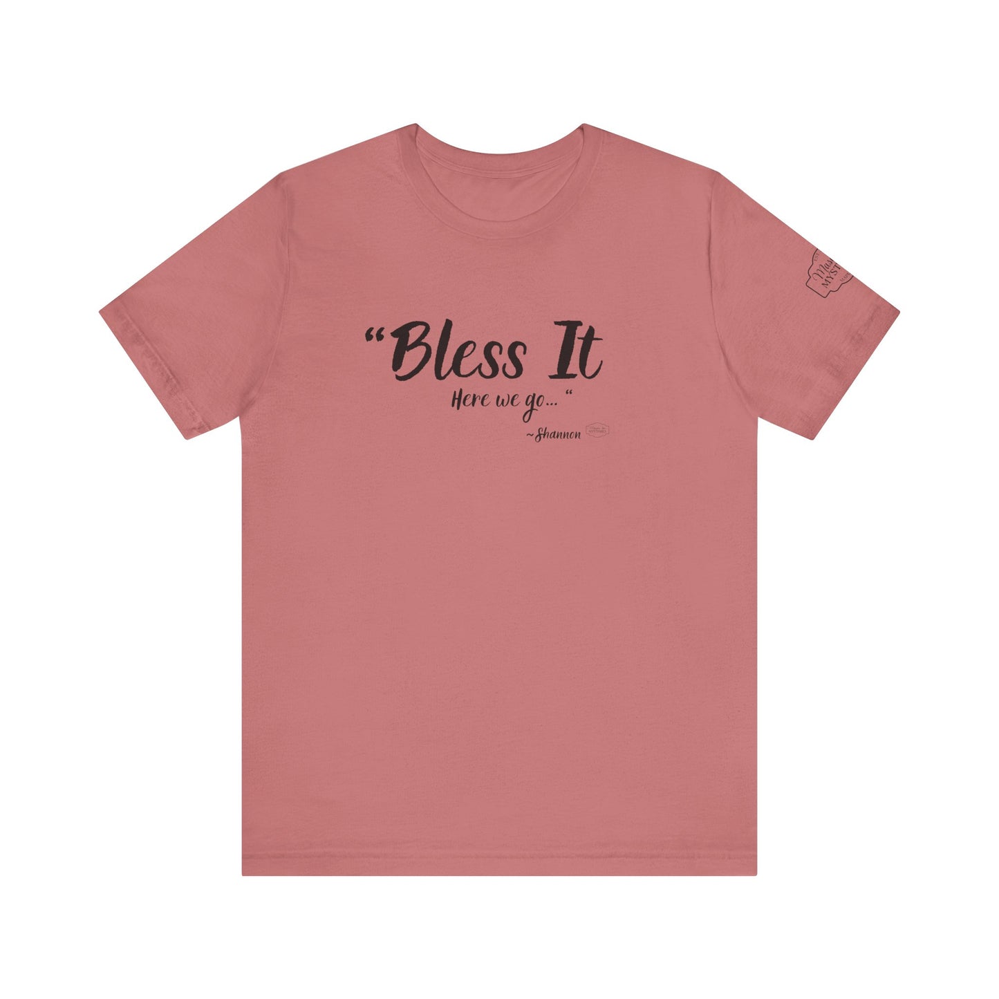 “Bless It” Mason Jar Mysteries T-Shirt | Funny Coffee Lover Tee | Southern Saying Graphic Shirt | Casual Comfort Tee in Multiple Colors