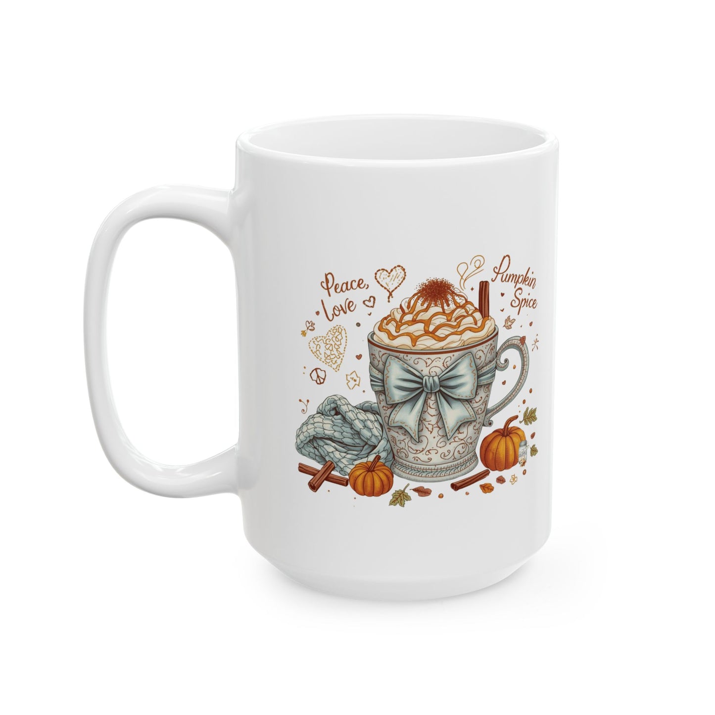 Peace, Love & Pumpkin Spice Cup | Mason Jar Mysteries Cup