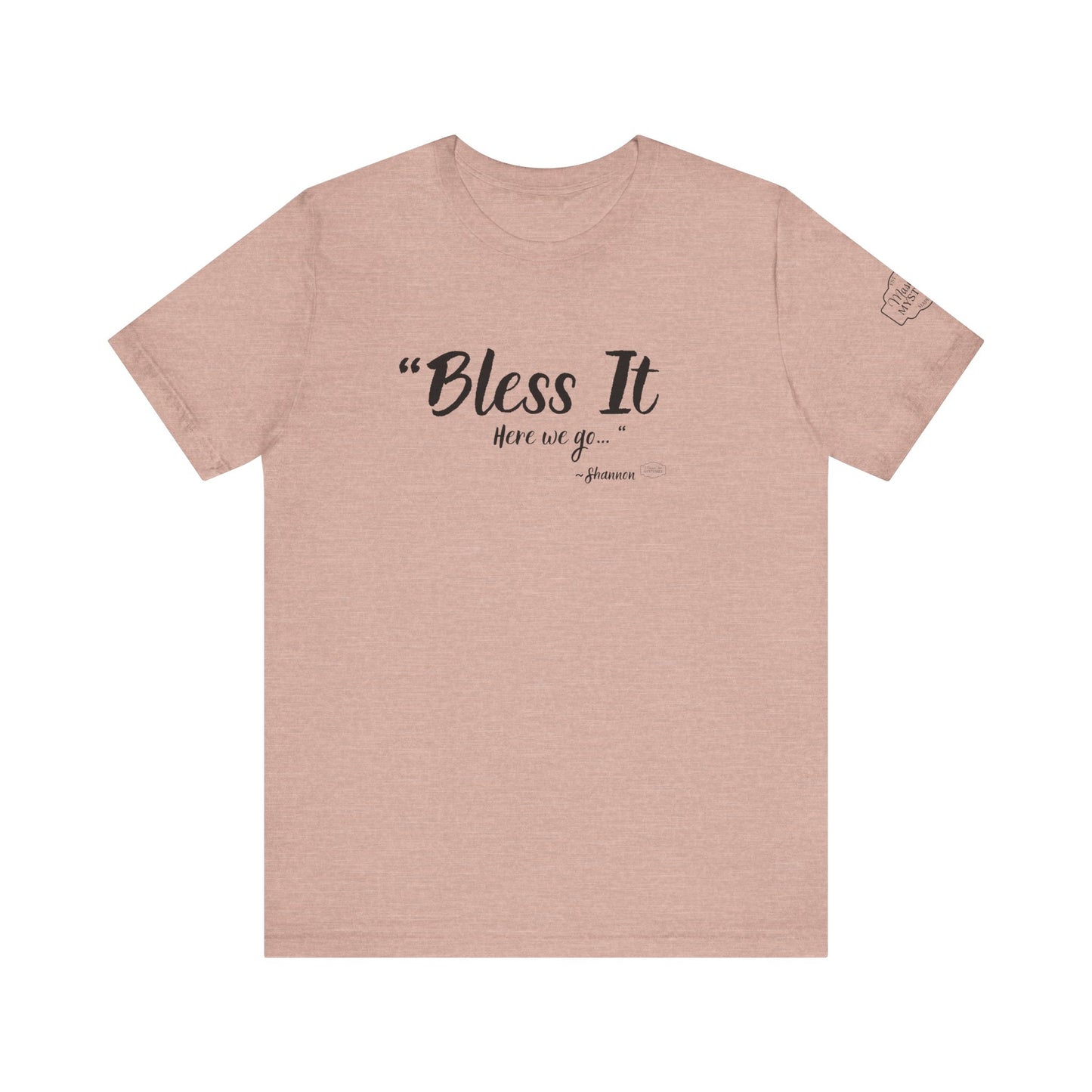 “Bless It” Mason Jar Mysteries T-Shirt | Funny Coffee Lover Tee | Southern Saying Graphic Shirt | Casual Comfort Tee in Multiple Colors