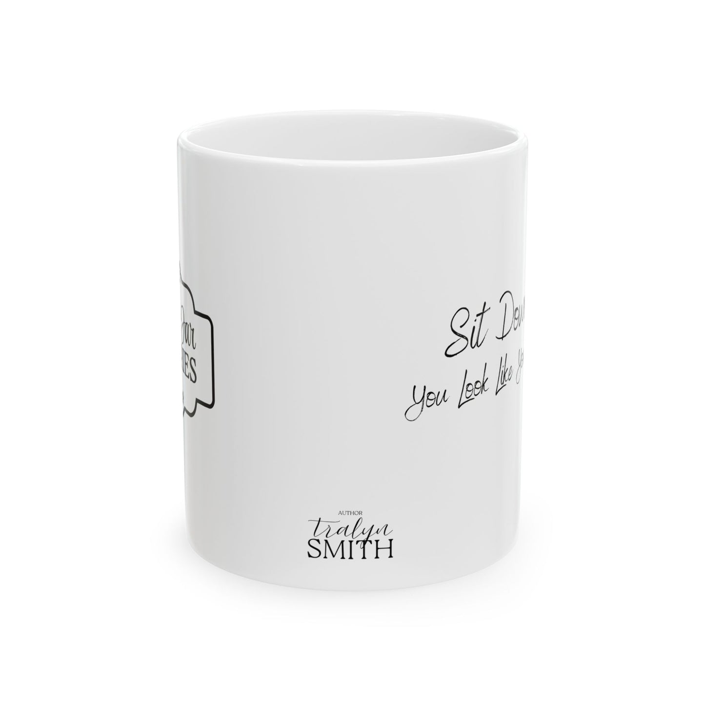 Mason Jar Mysteries “Sit down sugar”  Coffee Lover's Ceramic Mug, Funny Gift for Friends, Office Humor, Personalized Drinkware, Unique Housewarming Mug