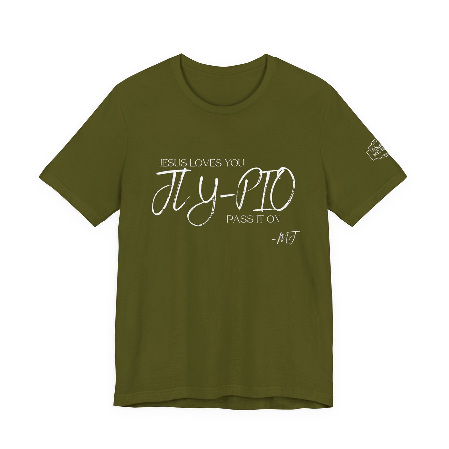 JLY-PIO Jesus loves you pass it on T-Shirt | Mason Jar Mysteries Southern Saying Tee | Faith-Inspired Graphic Shirt | Casual Comfort Tee in Multiple Colors