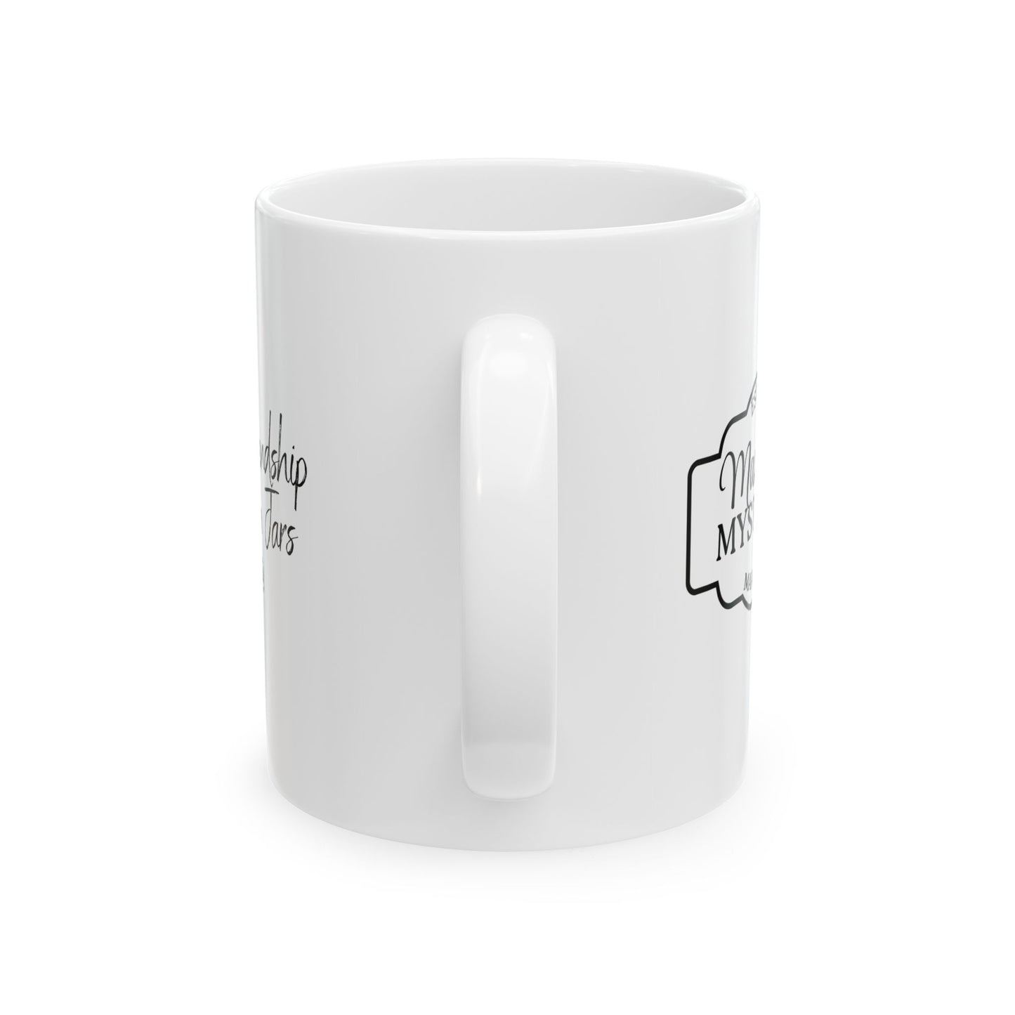 Mason Jar Mysteries “Faith, Friendship and Mason Jars” Coffee Lover's Ceramic Mug, Funny Gift for Friends, Office Humor, Personalized Drinkware, Unique Housewarming Mug