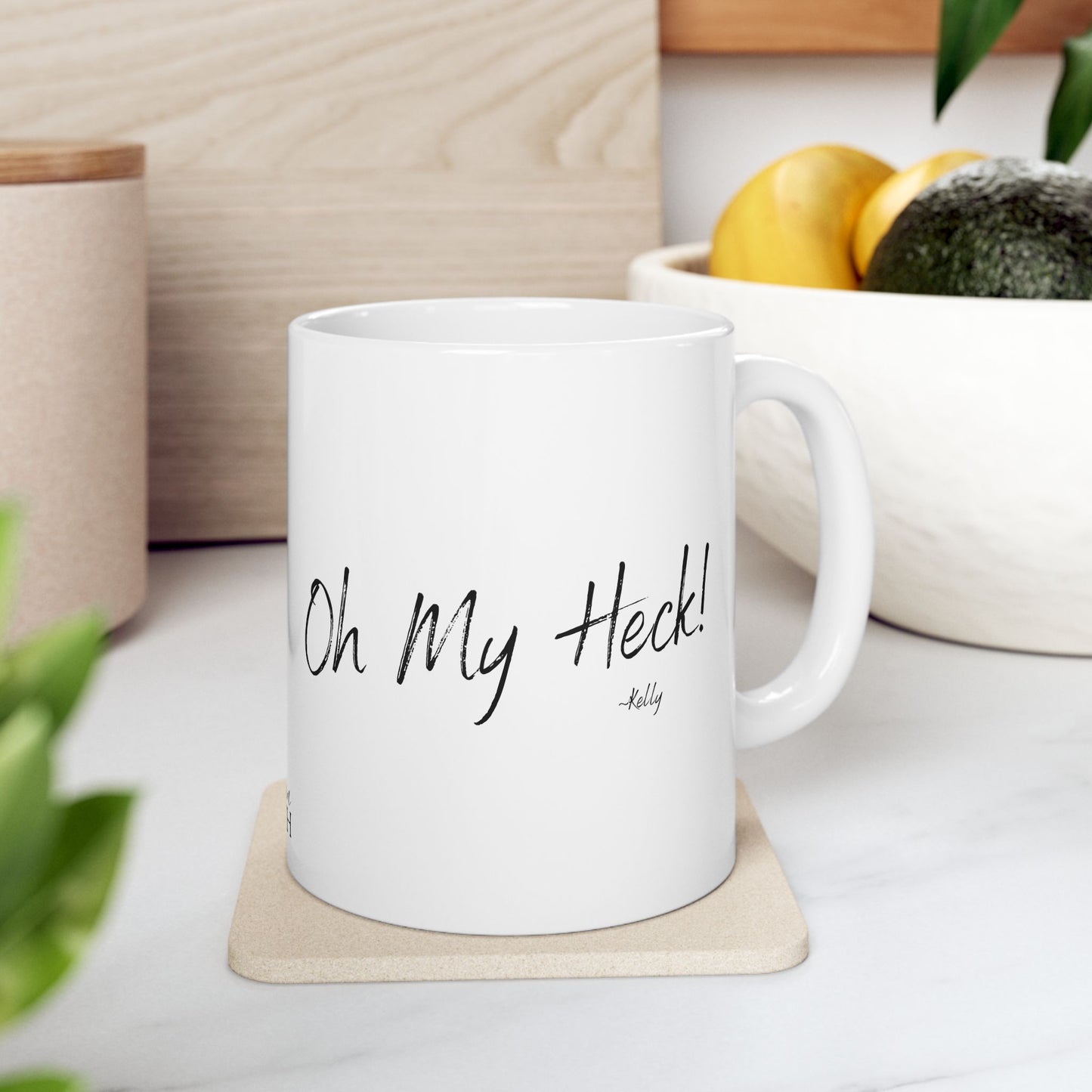 Mason Jar Mysteries  “Oh My Heck” Coffee Lover's Ceramic Mug, Funny Gift for Friends, Office Humor, Personalized Drinkware, Unique Housewarming Mug