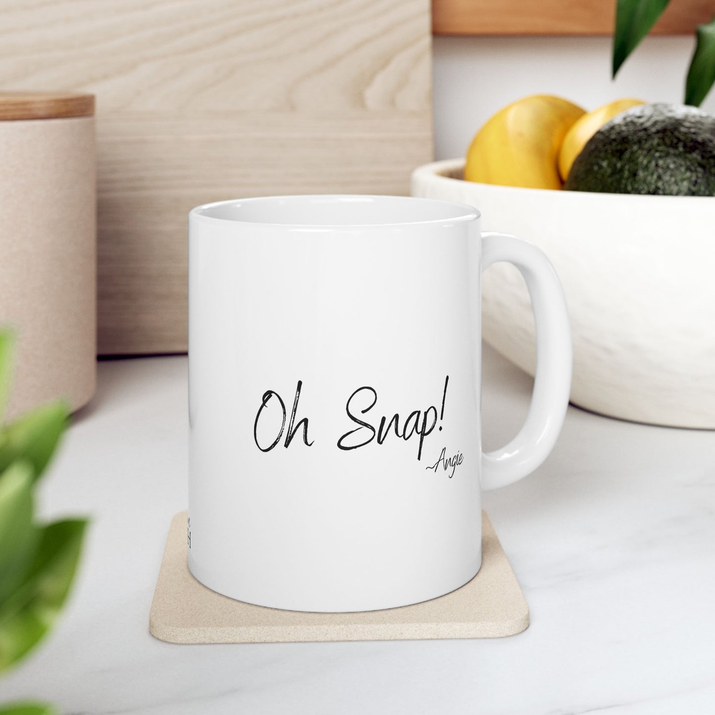 Copy of Mason Jar Mysteries  “Oh Snap!” Coffee Lover's Ceramic Mug, Funny Gift for Friends, Office Humor, Personalized Drinkware, Unique Housewarming Mug