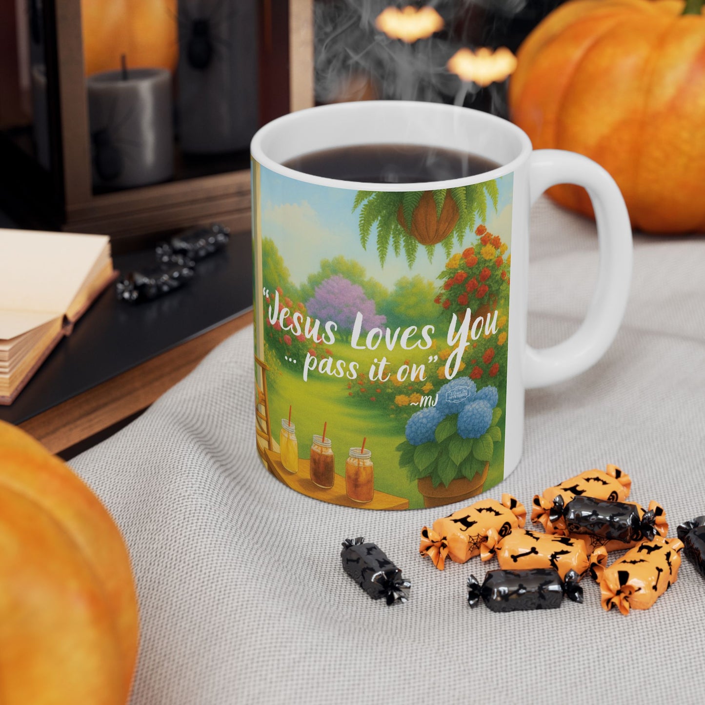 Mug - Jesus Loves You, Faith-Based Book Lover Gift and Reader, Southern Charm