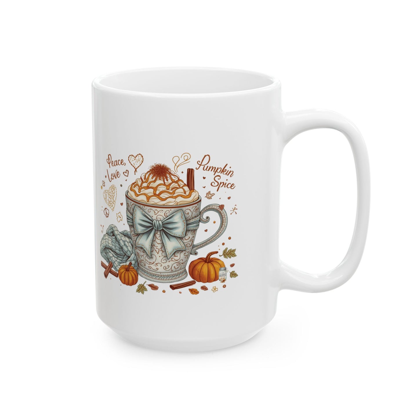 Peace, Love & Pumpkin Spice Cup | Mason Jar Mysteries Cup