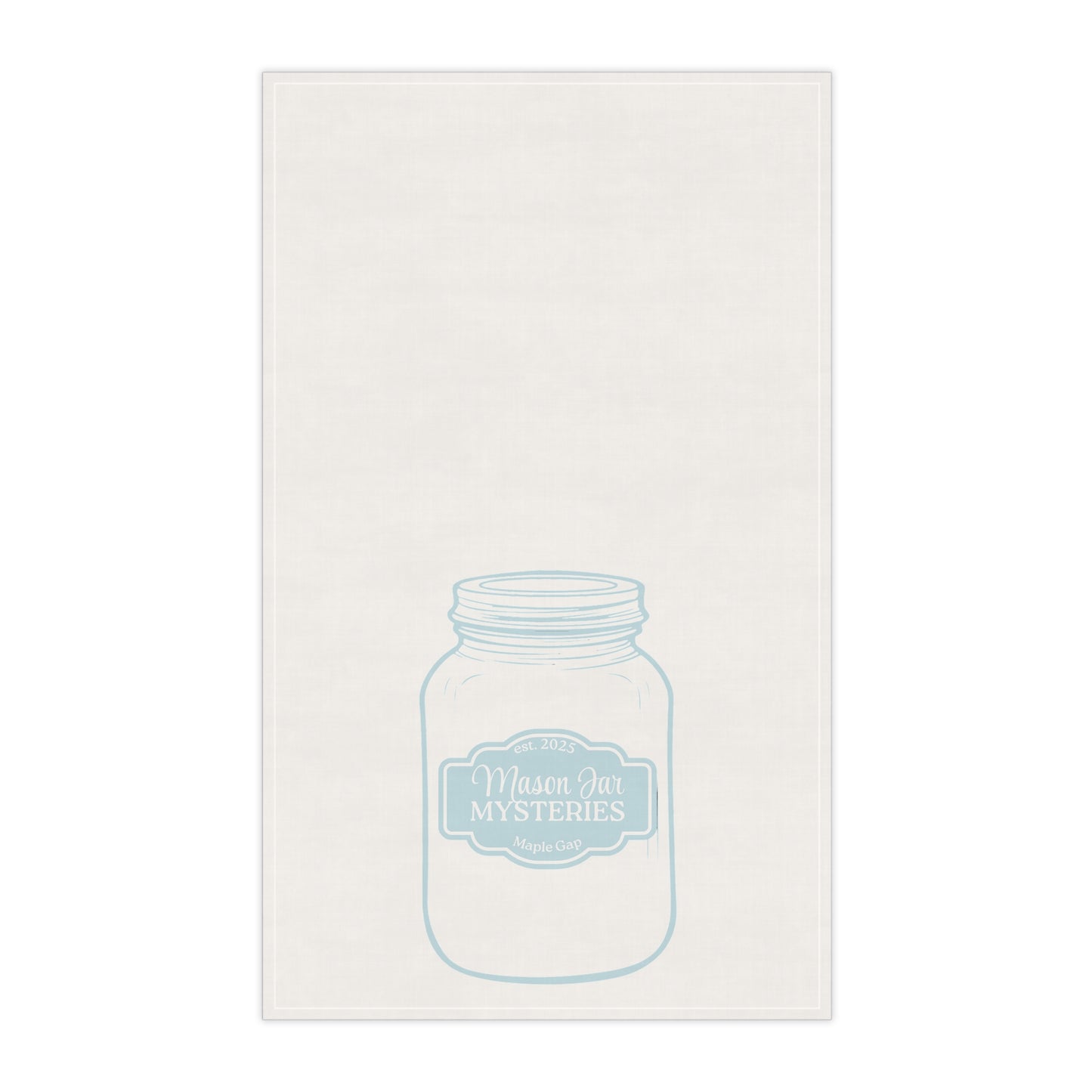 Mason Jar Mysteries tea towel