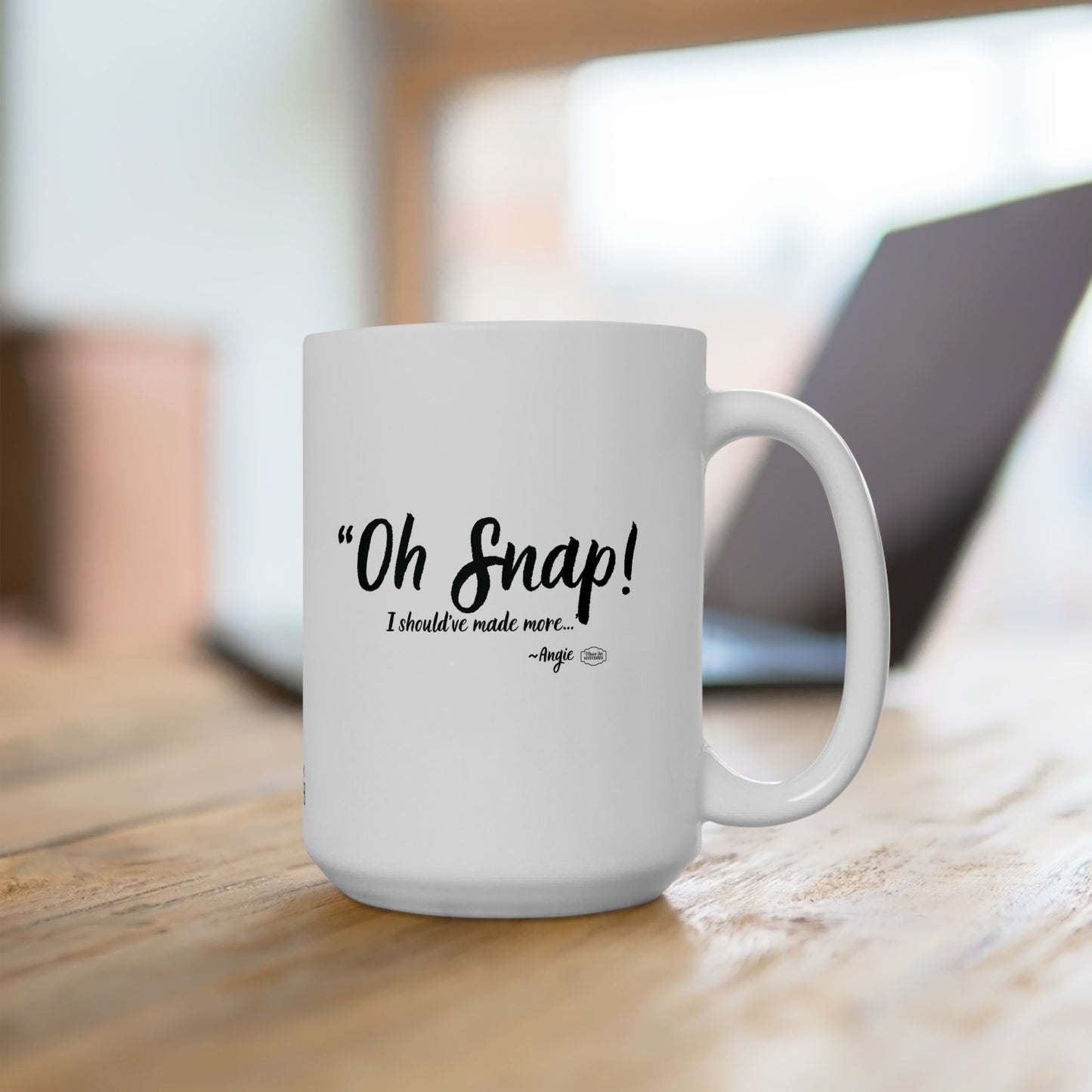 “Oh Snap” Coffee Lover's Ceramic Mug, Funny Gift for Friends, Office Humor, Personalized Drinkware, Unique Housewarming Mug