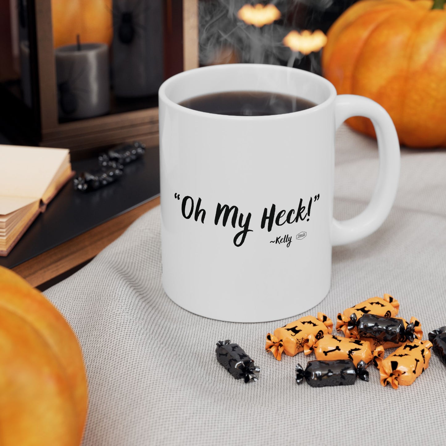 Mason Jar Mysteries  “Oh My Heck” Coffee Lover's Ceramic Mug, Funny Gift for Friends, Office Humor, Personalized Drinkware, Unique Housewarming Mug