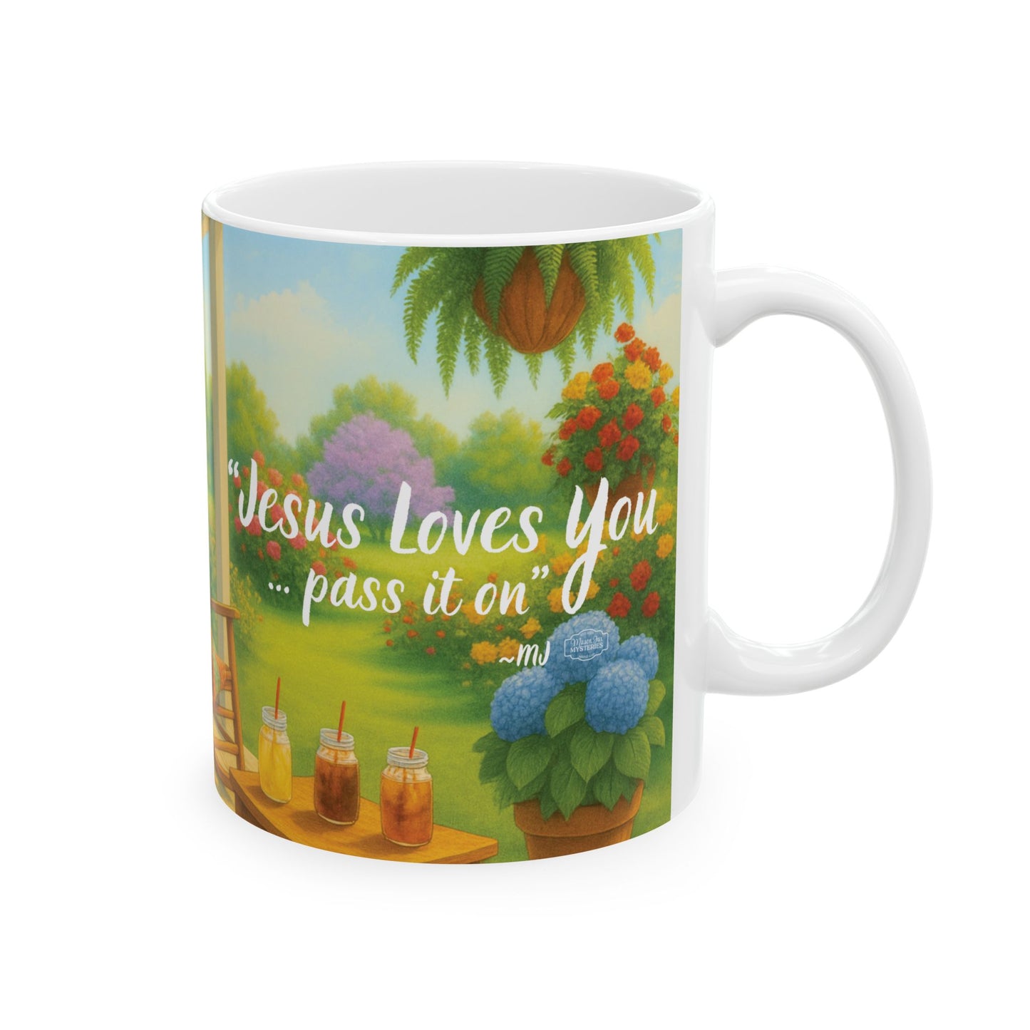 Mug - Jesus Loves You, Faith-Based Book Lover Gift and Reader, Southern Charm