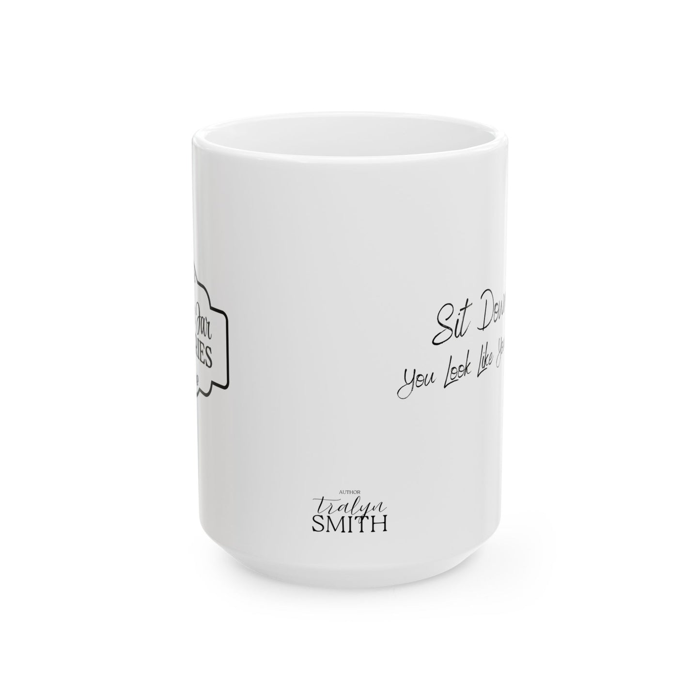 Mason Jar Mysteries “Sit down sugar”  Coffee Lover's Ceramic Mug, Funny Gift for Friends, Office Humor, Personalized Drinkware, Unique Housewarming Mug