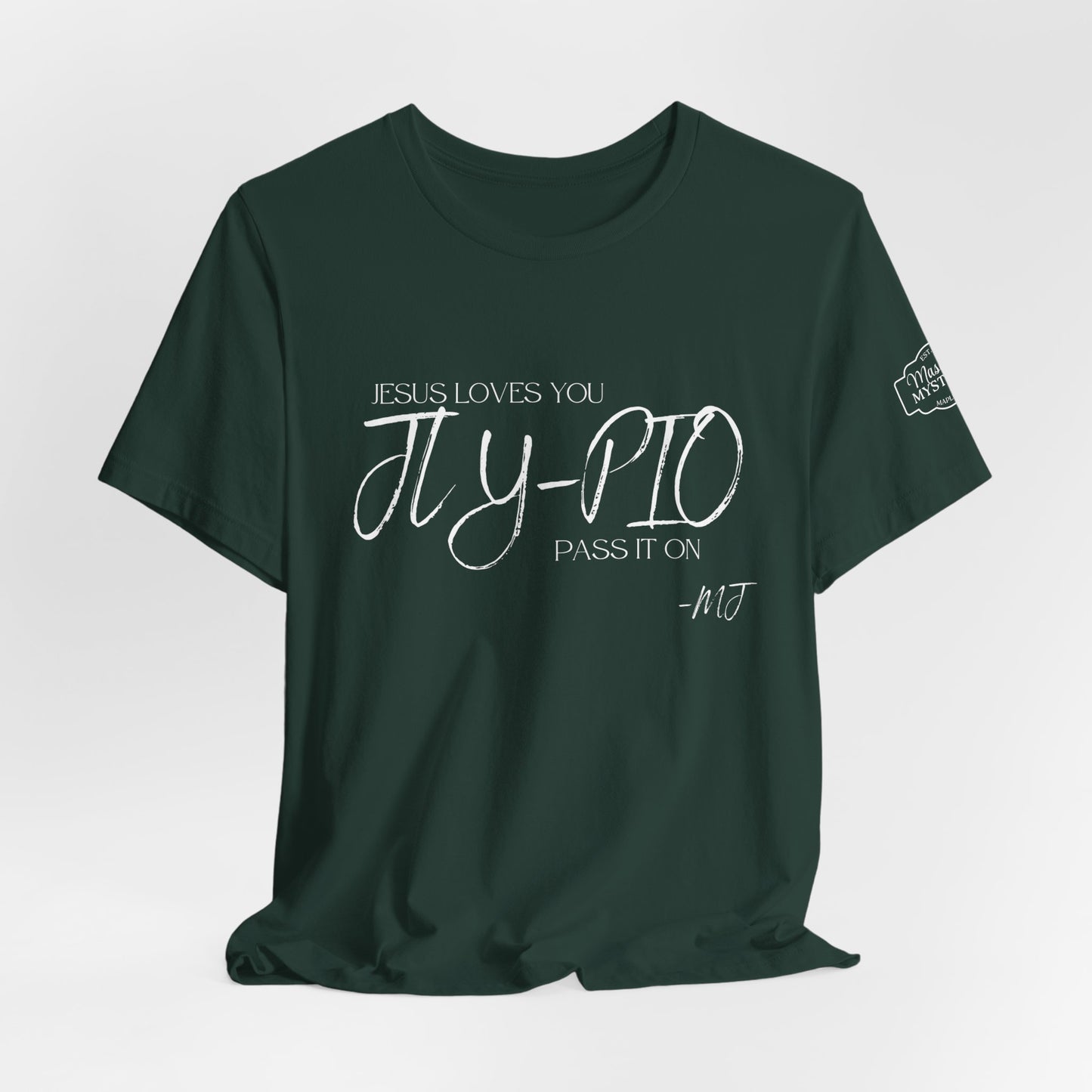 JLY-PIO Jesus loves you pass it on T-Shirt | Mason Jar Mysteries Southern Saying Tee | Faith-Inspired Graphic Shirt | Casual Comfort Tee in Multiple Colors